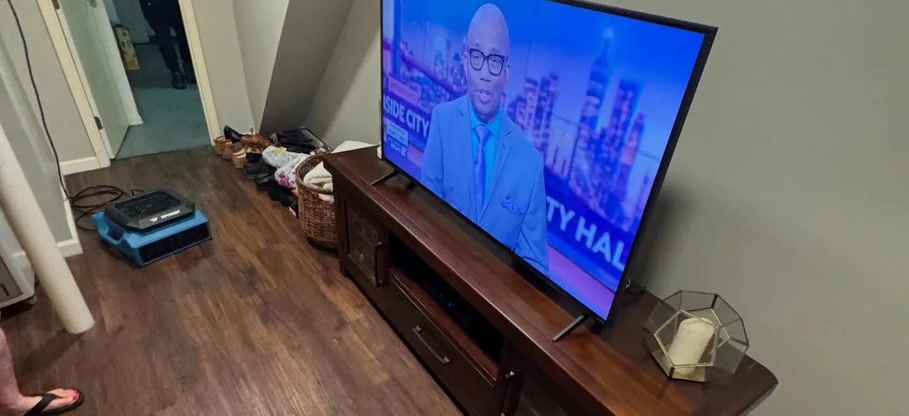 Living Room Water Loss From an Upstairs Bathroom in Coconut Grove
