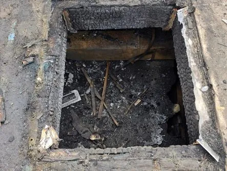 Fire Damage Restoration work in progress